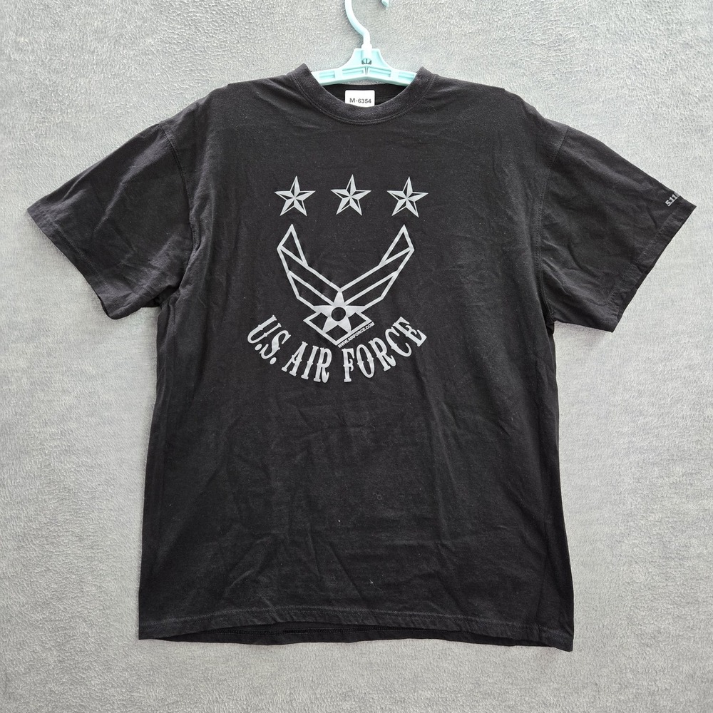 5.11 Tactical Men Shirt XL Black US Air Force Short Sleeve Logo Cotton Crew Neck